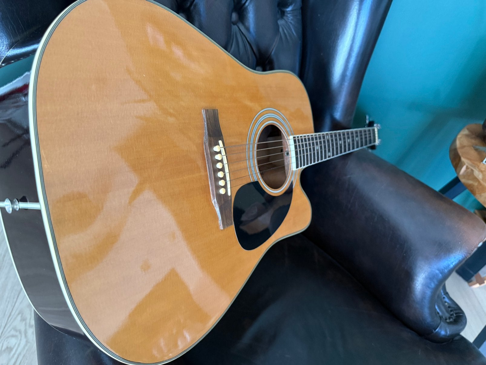 Prachtige! Motion akoestische gitaar + gitaartas als nieuw!, Ophalen, Zo goed als nieuw, Western- of Steelstringgitaar, Met koffer