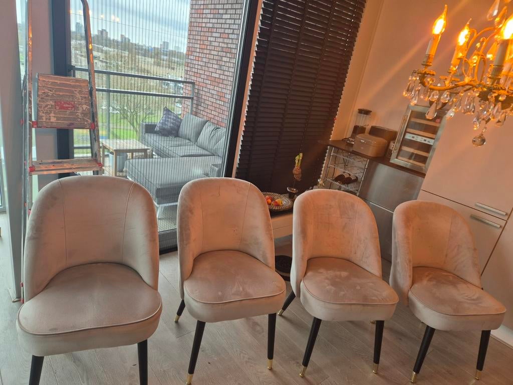 Prachtige zgan eetkamerstoelen van mooi merk Richmond, Ophalen, Zo goed als nieuw, Overige kleuren, Stof