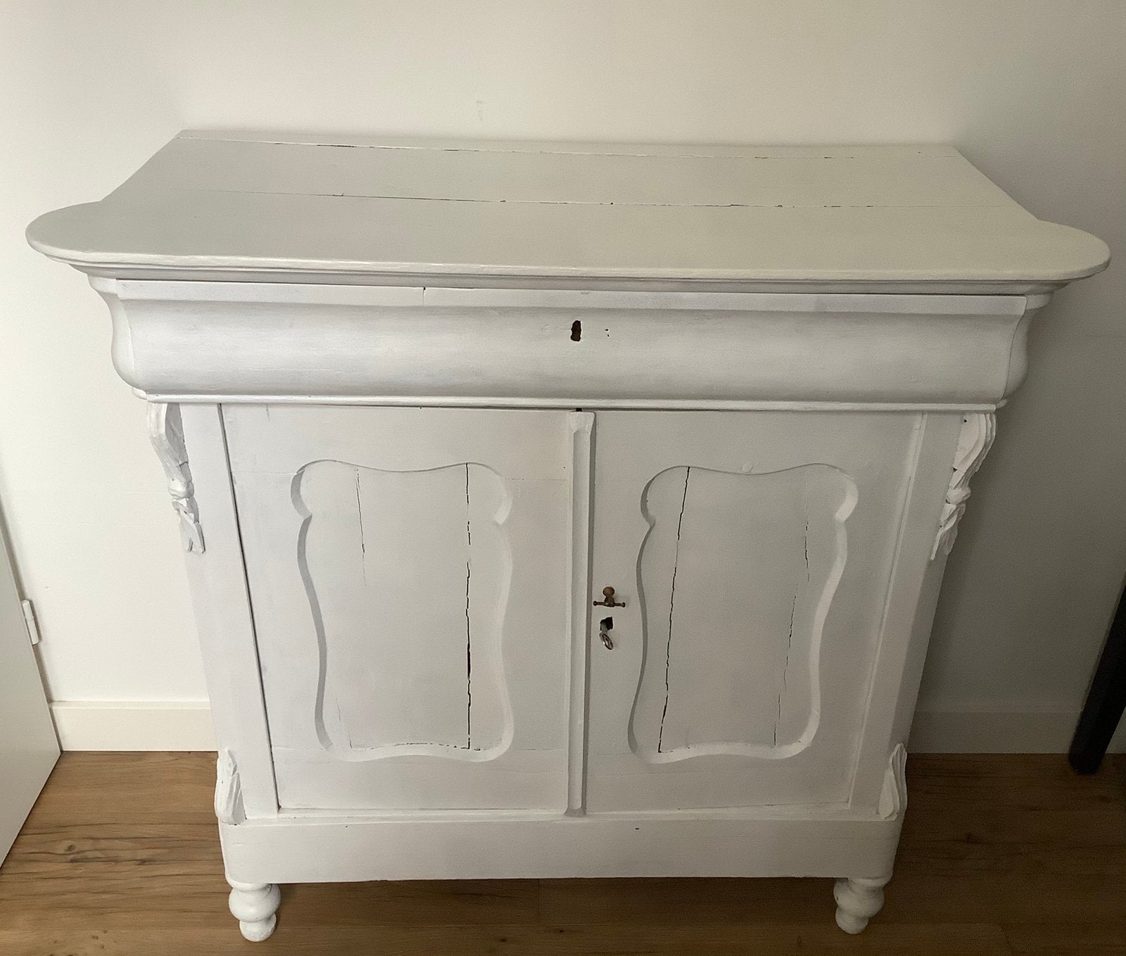 Brocante Biedermeier kastje, Ophalen