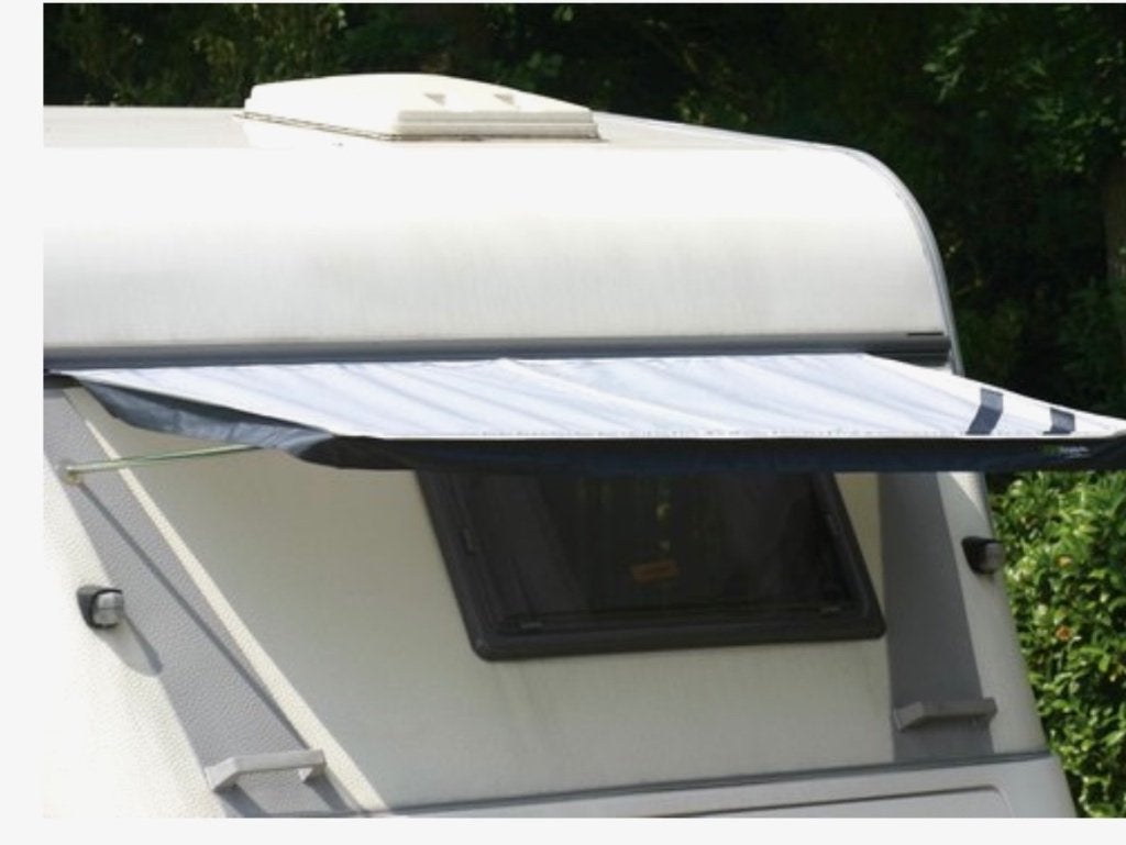 Raamluifel caravan 2 stuks 180 cm breed, Verzenden, Zo goed als nieuw