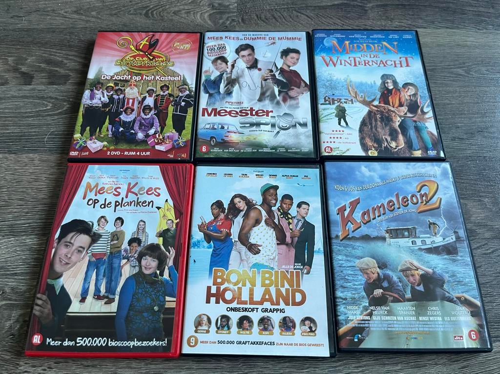Grote collectie kinderfilms op DVD: Mees Kees, Kameleon en m, Gebruikt, Ophalen of Verzenden, Komedie, Vanaf 6 jaar