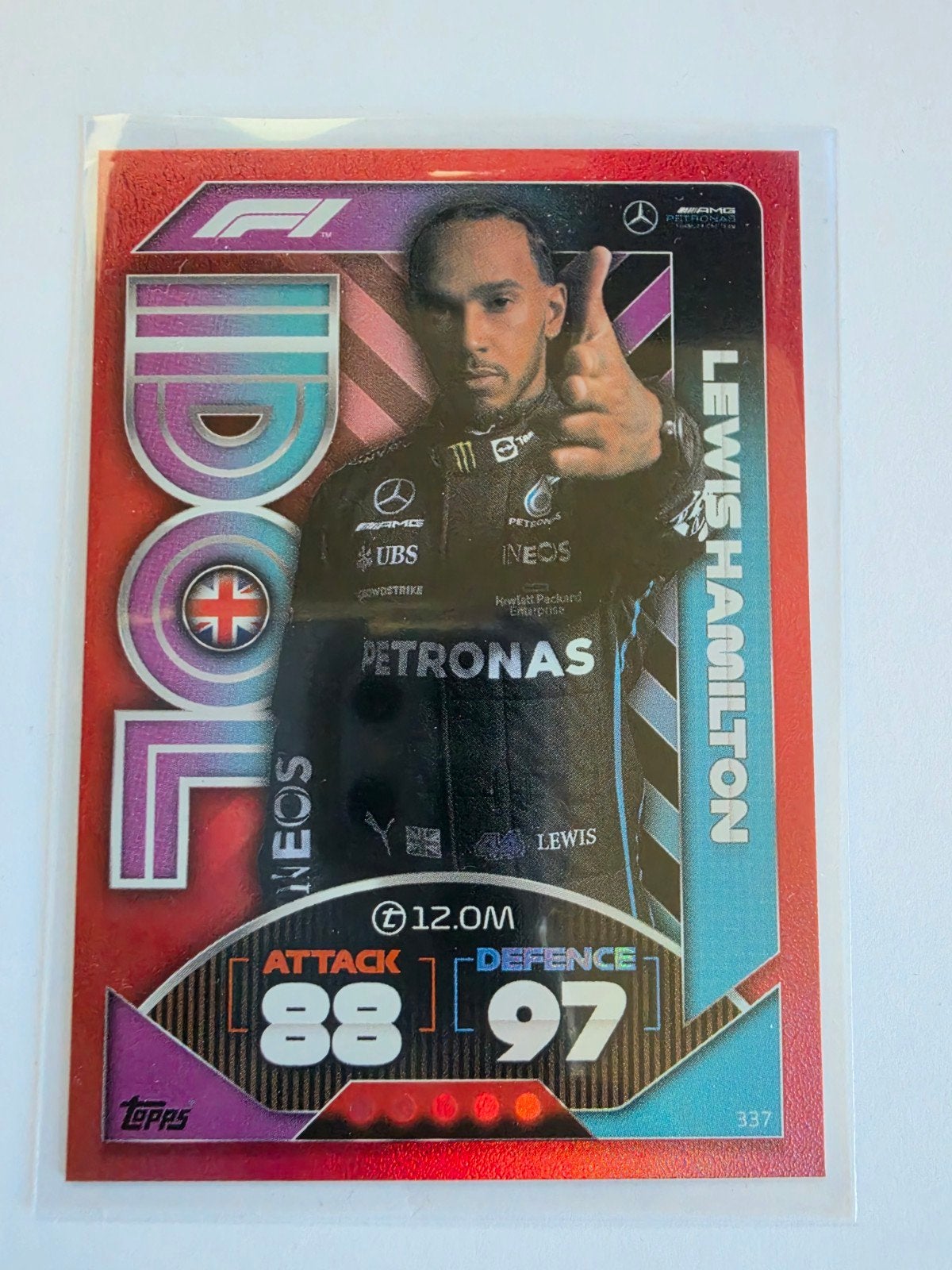 Lewis Hamilton Topps Turbo Attax 2022 F1 Kaart 120/500, Ophalen of Verzenden, Zo goed als nieuw, Losse kaart