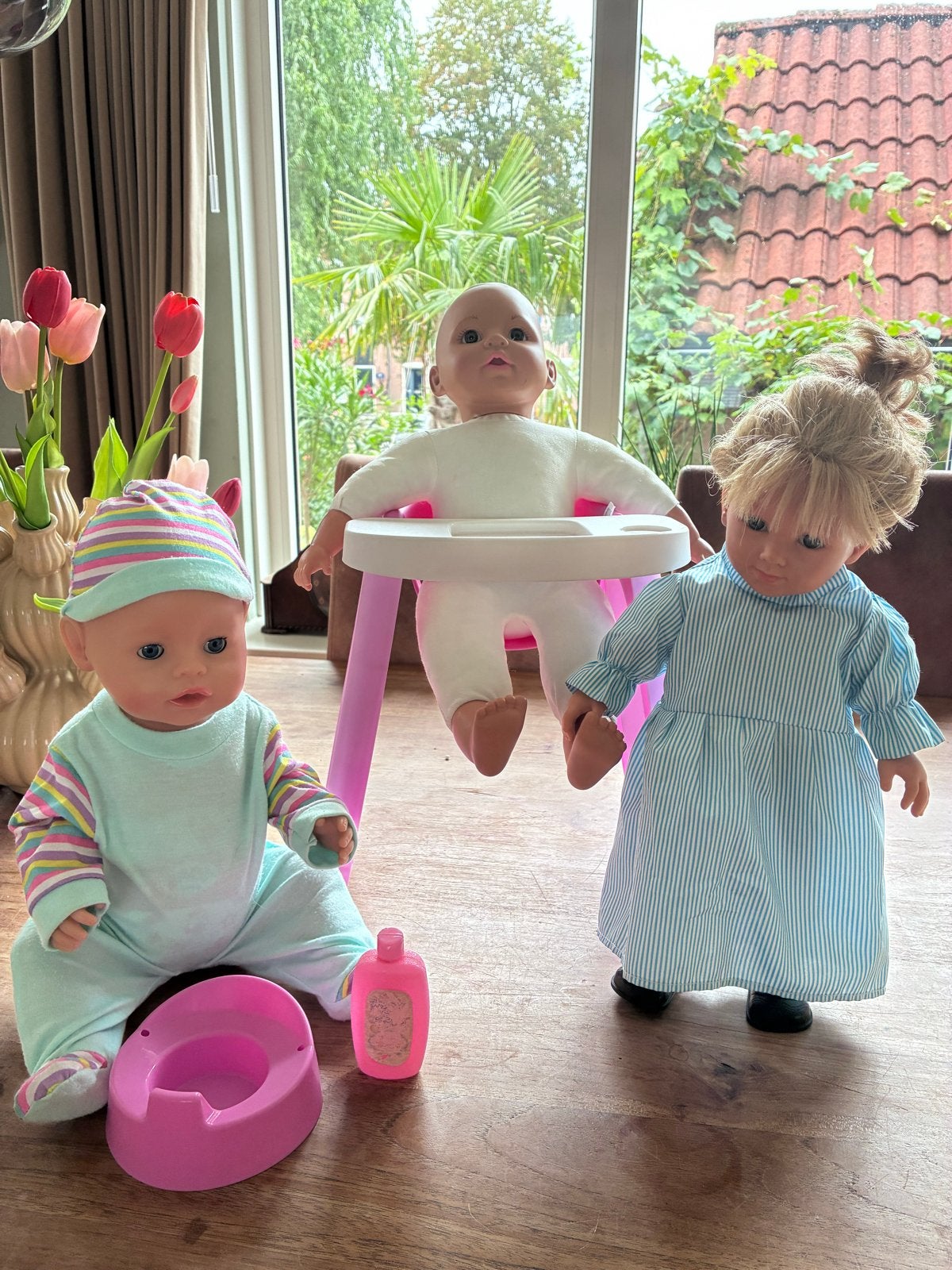 Leuke poppenset: 3 poppen (o.a. BABY born) met accessoires, Ophalen, Gebruikt, Babypop