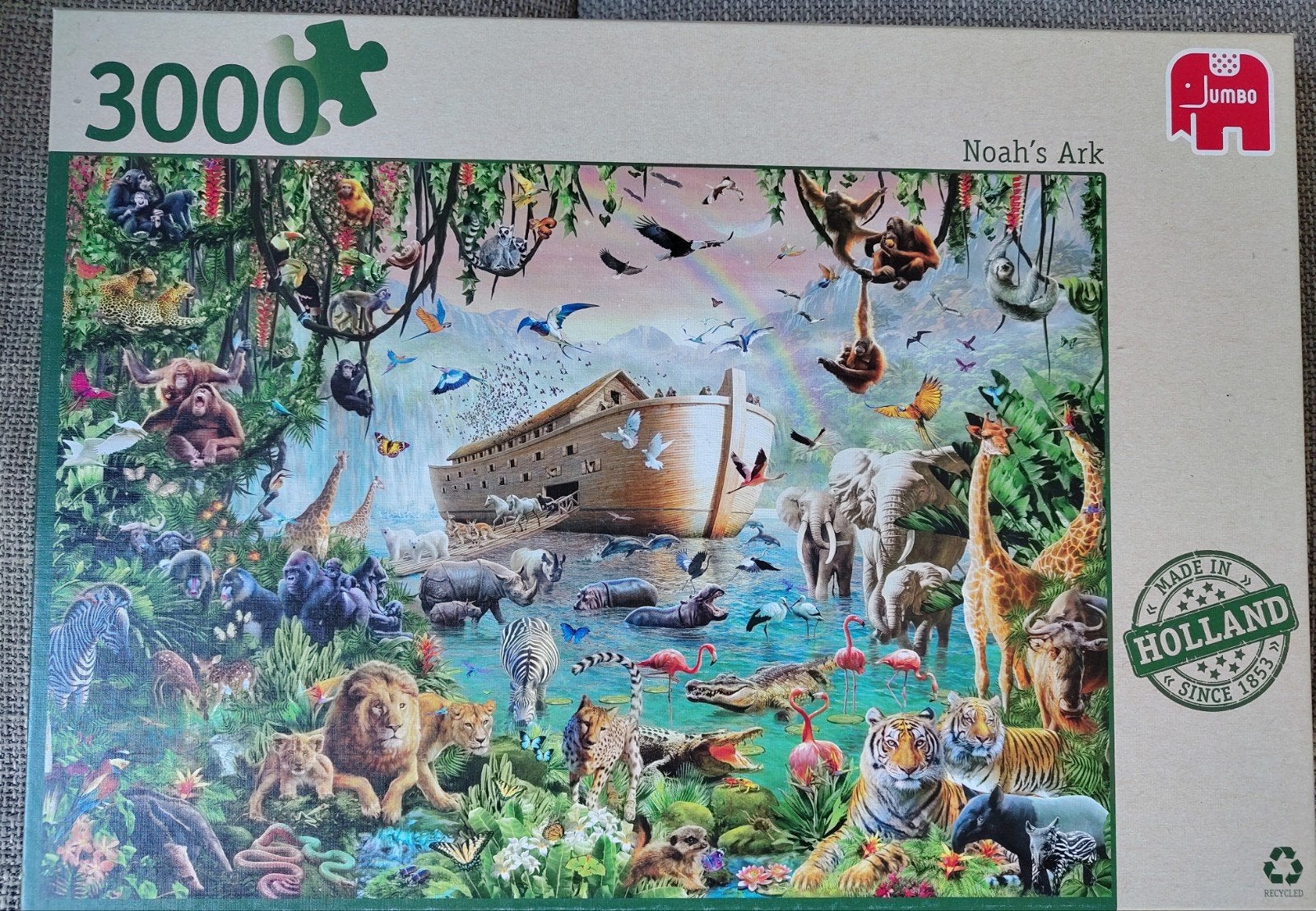 Jumbo legpuzzel 3000 stukjes Ark van Noah, Ophalen of Verzenden, Meer dan 1500 stukjes, Zo goed als nieuw, Legpuzzel
