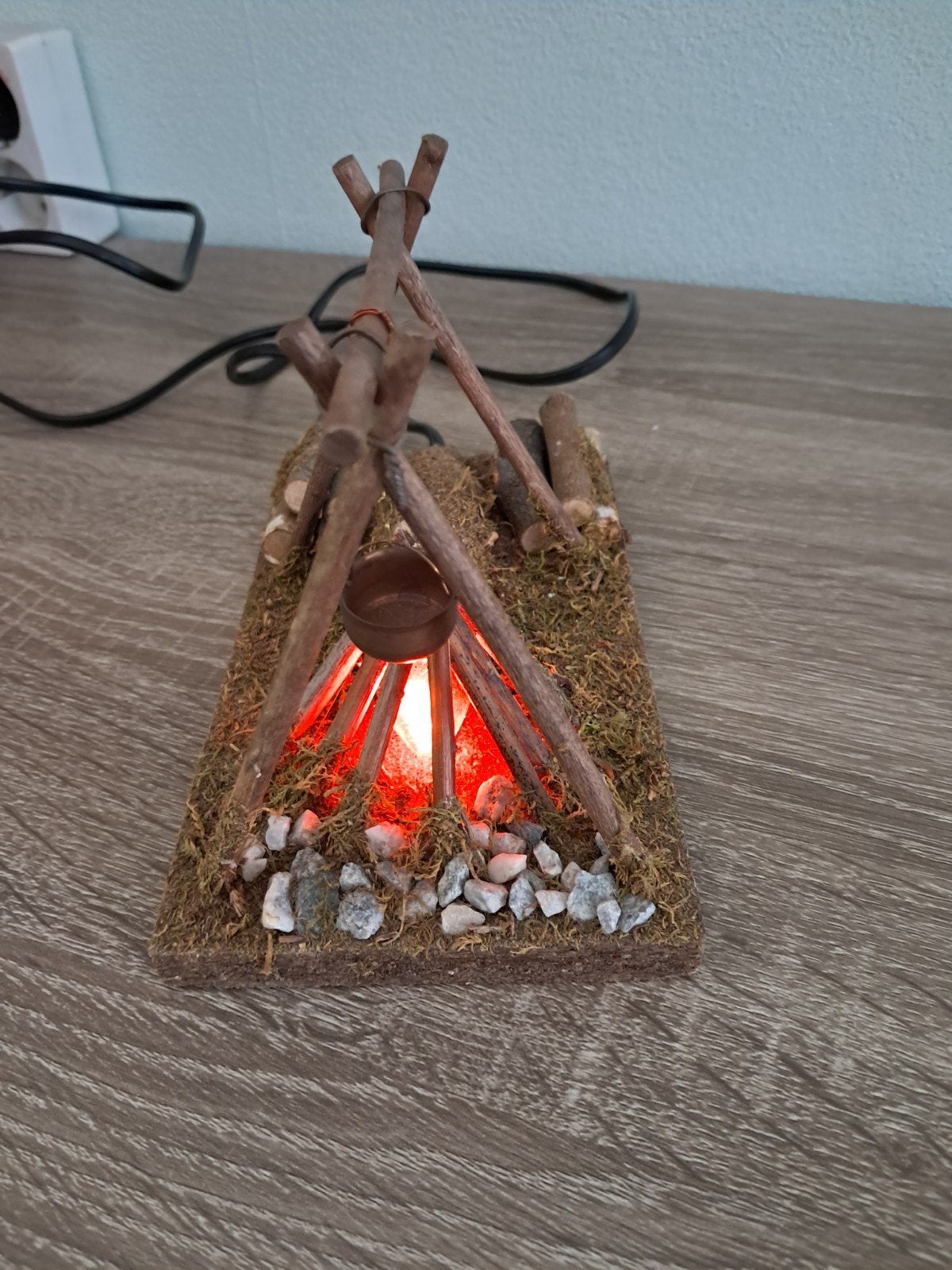 Kerstdecoratie met verlichting, Ophalen