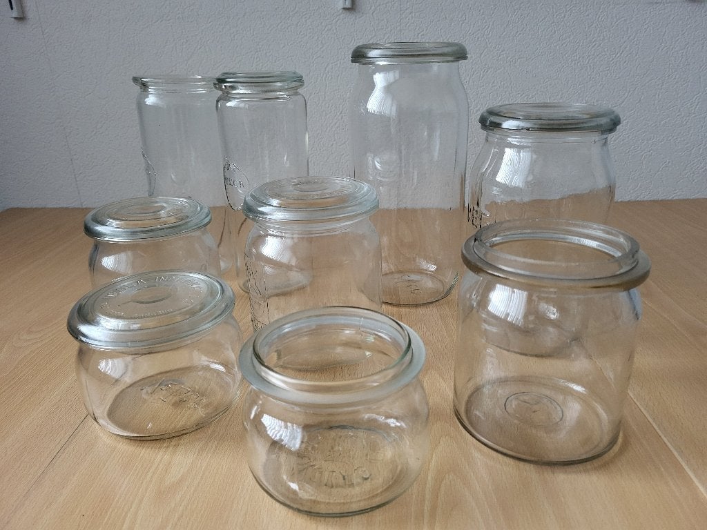 Vintage glazen inmaakpotten, Verzenden