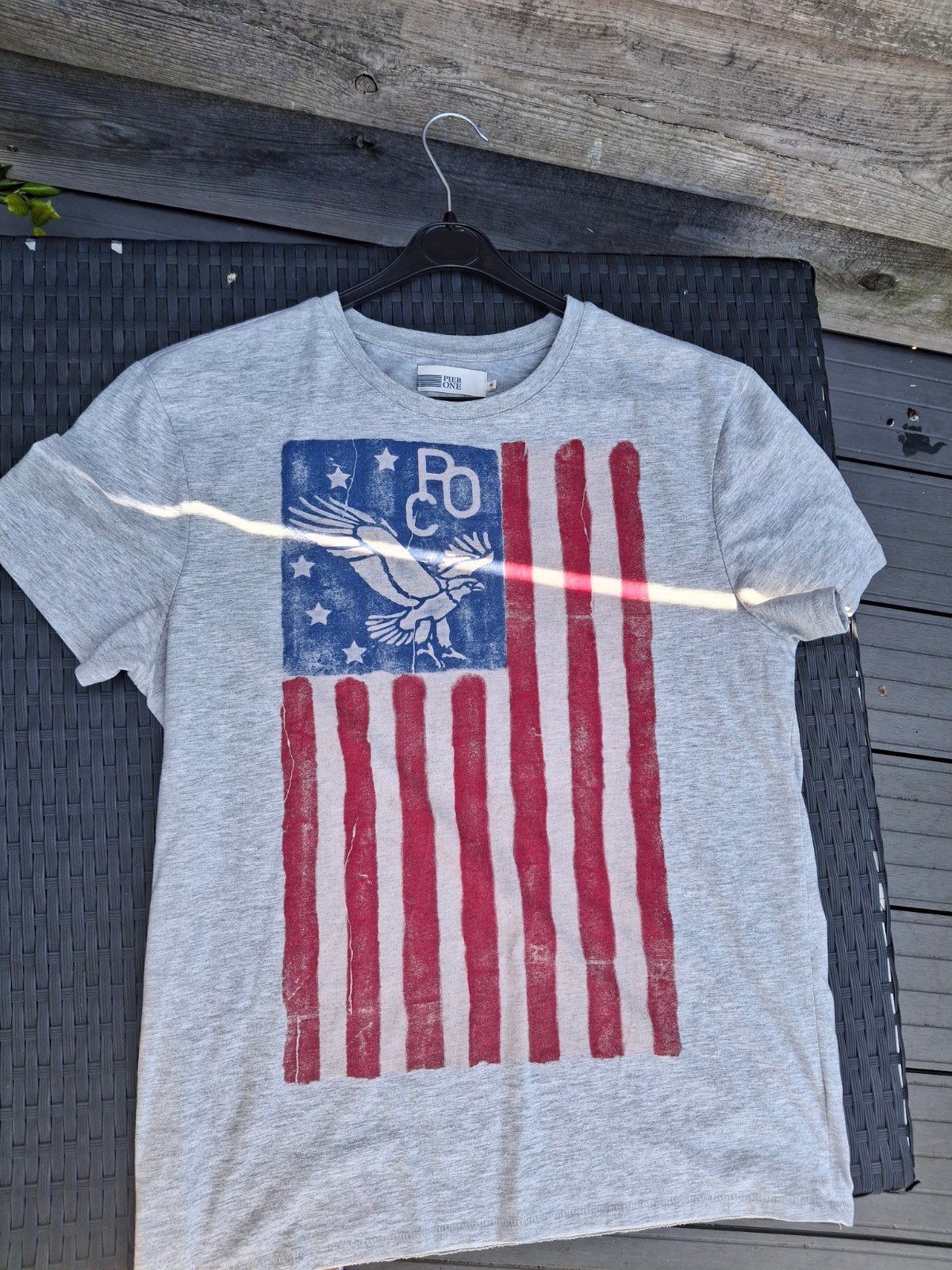 Bijna gratis Pier One shirt Amerikaanse vlag, Kleding | Heren, Maat 48/50 (M), Pier One, Ophalen of Verzenden, Zo goed als nieuw