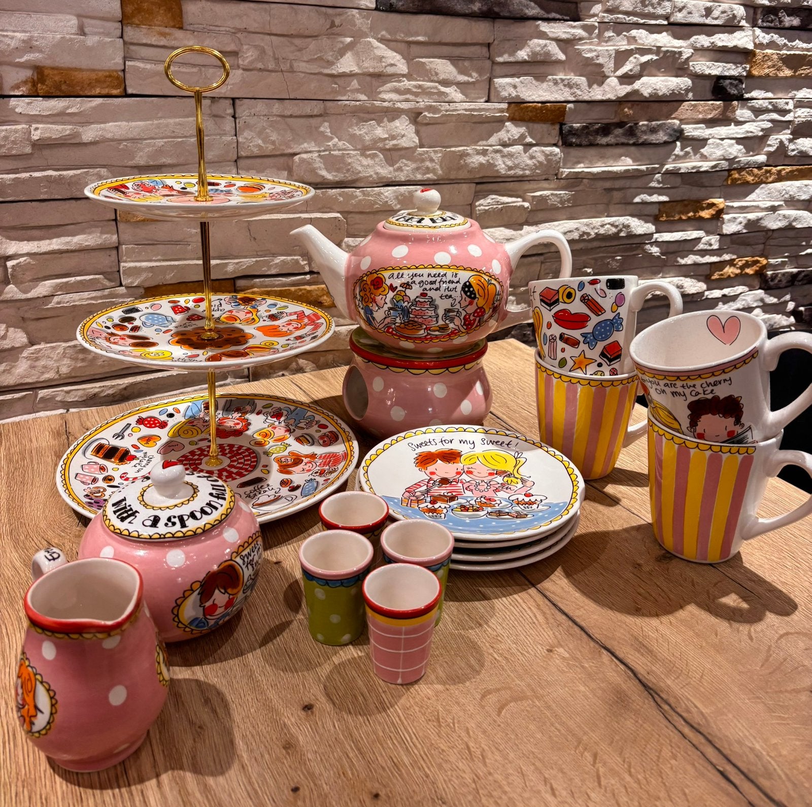 BLOND SERVIES SET, Ophalen, Overige merken, Zo goed als nieuw, Theepot