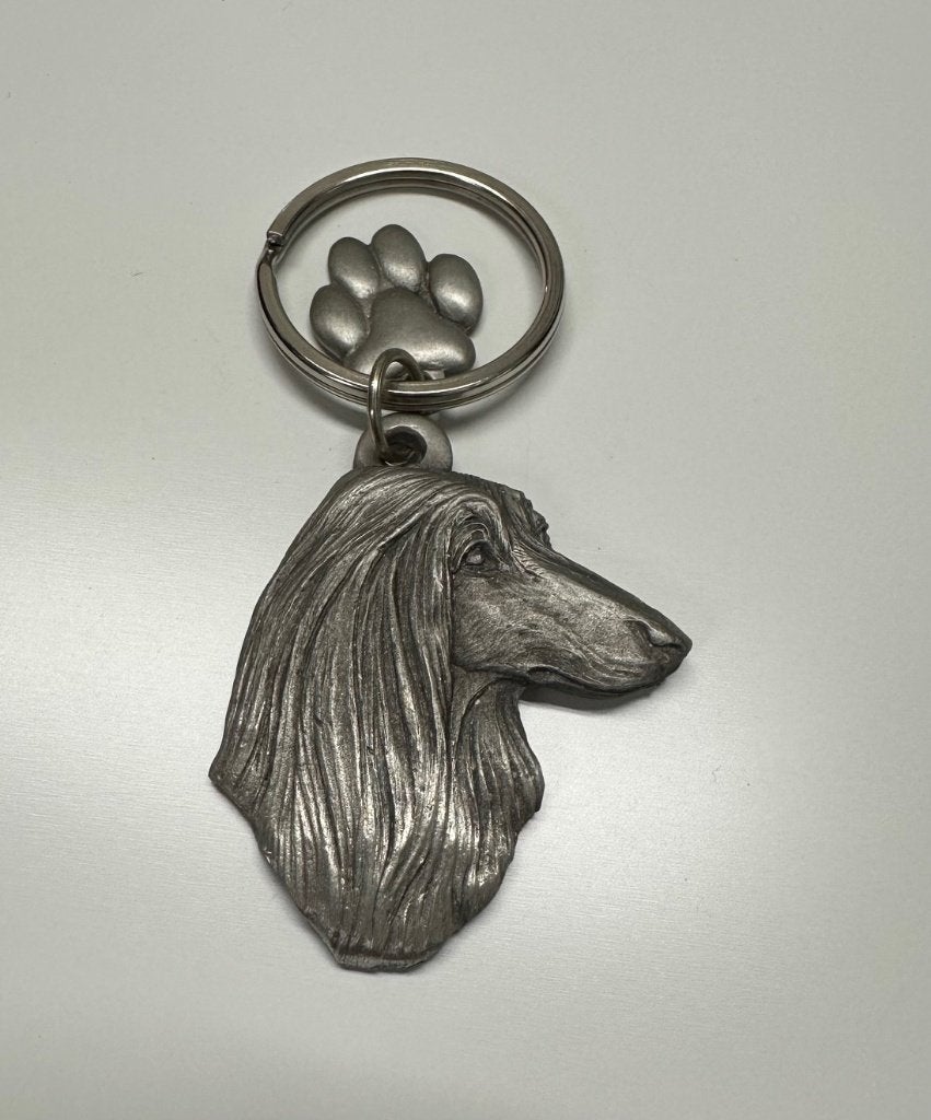 Sleutelhanger Afghaanse Windhond - tin, Dier of Natuur, Nieuw, Ophalen of Verzenden, Nvt
