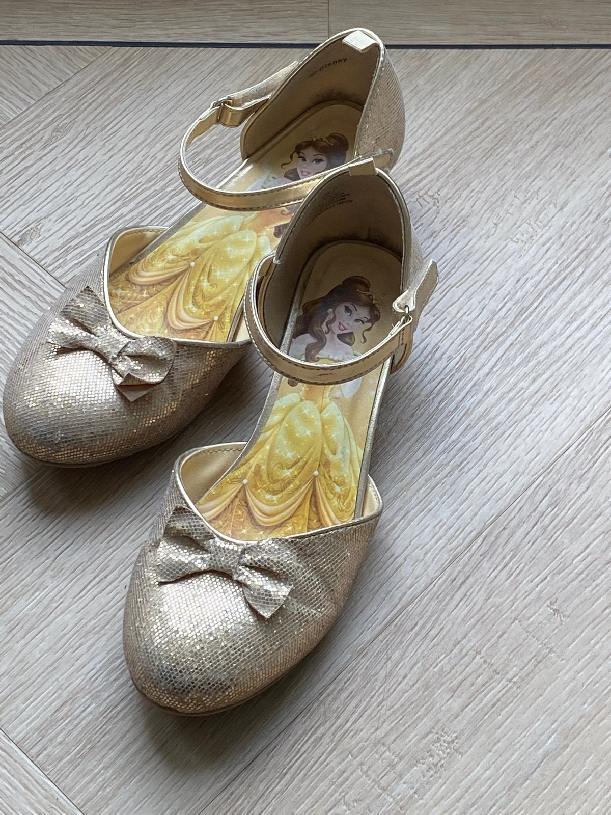 Gouden Disney Belle glitter ballerina's, Kinderen en Baby's, Gebruikt, Meisje, Schoenen, Ophalen of Verzenden