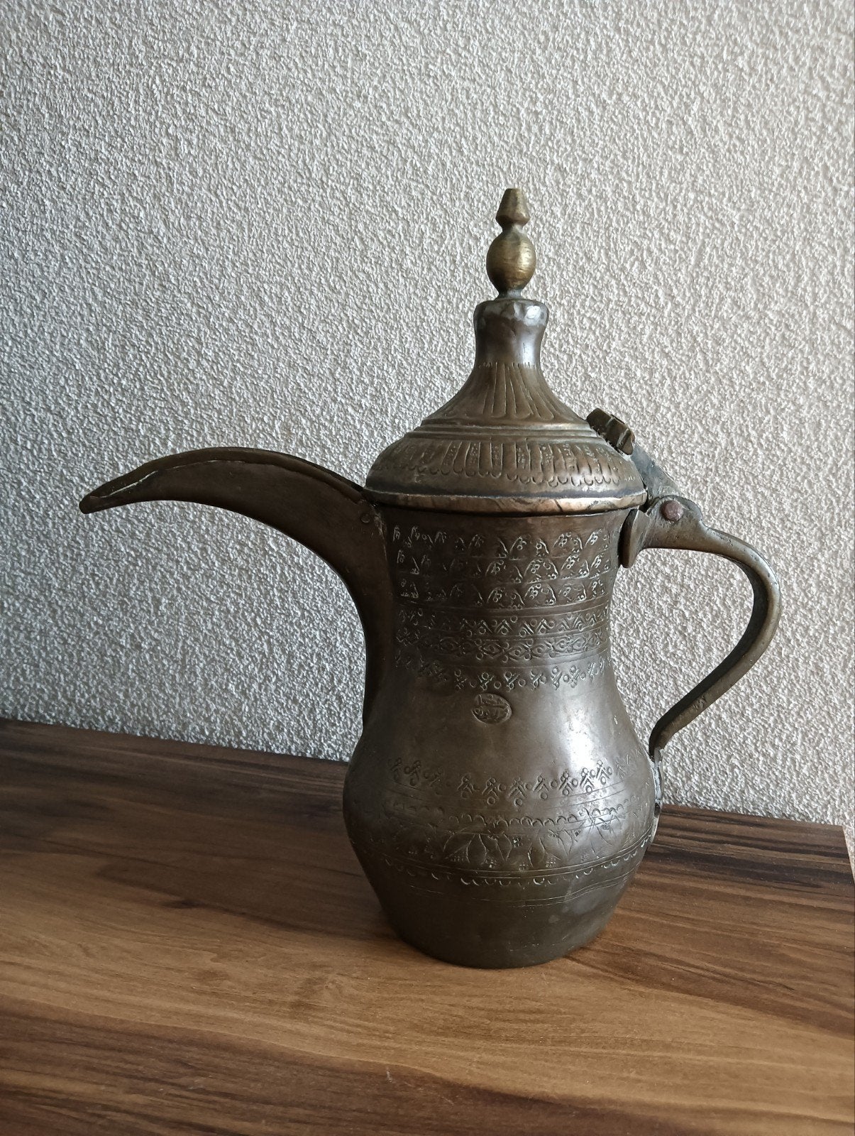 Antieke Arabische Dallah Koffiepot, Ophalen, Koper