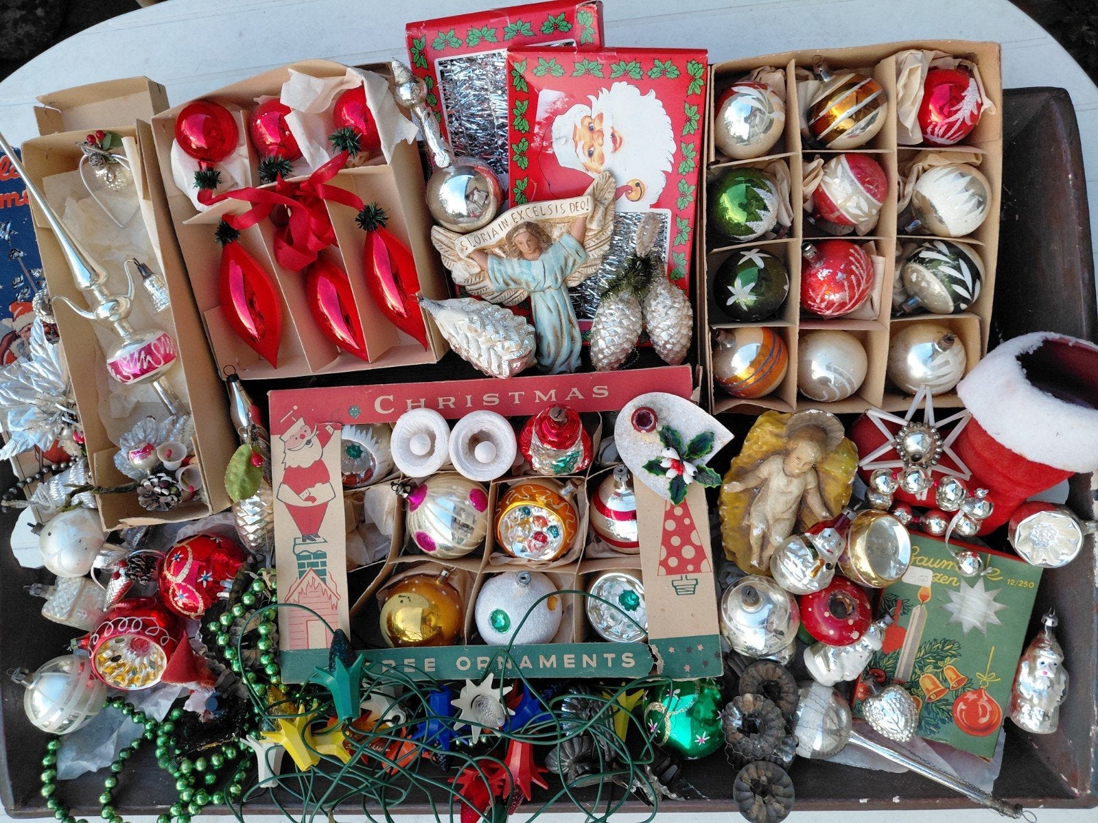 oude antieke kerstversiering kerstballen, Diversen, Kerst, Ophalen of Verzenden