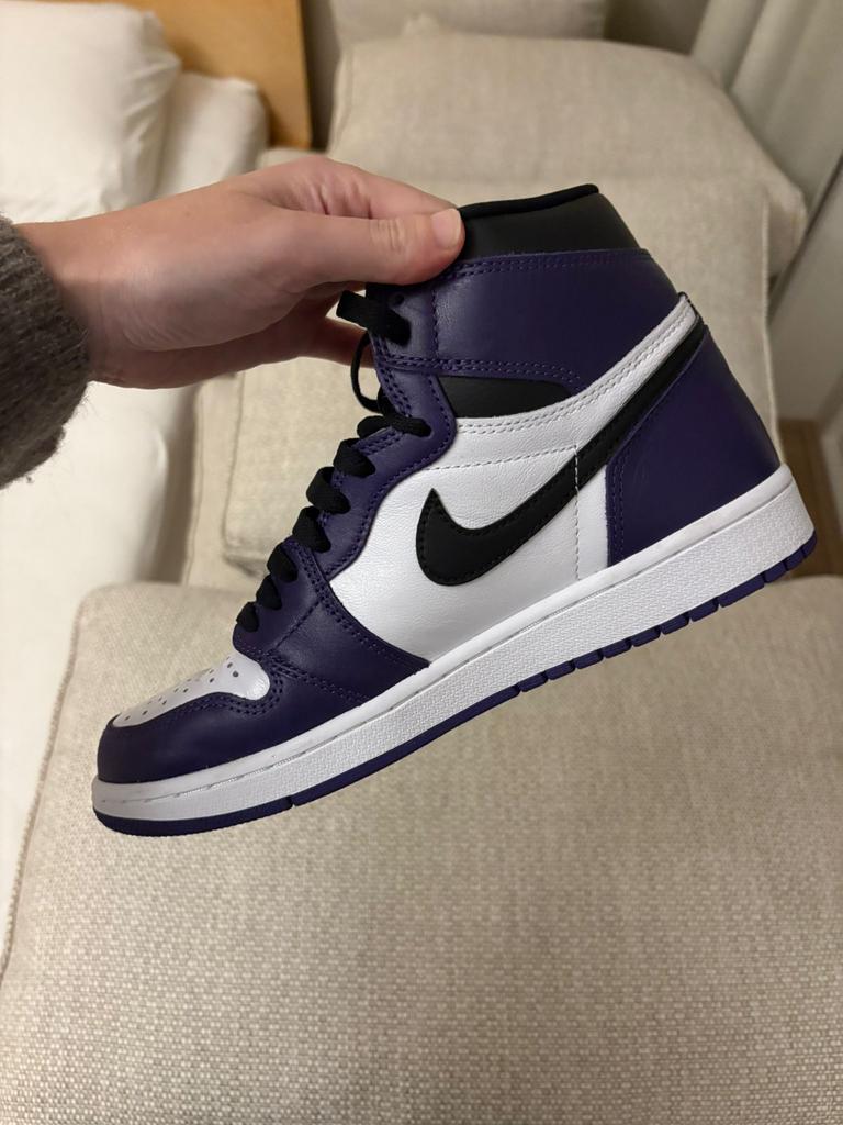Air Jordan 1 Purple, Kleding | Heren, Schoenen, Overige kleuren, Ophalen of Verzenden, Sneakers of Gympen, Gedragen