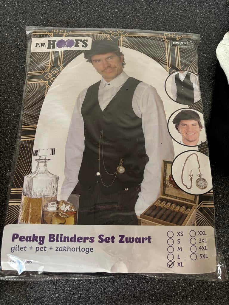 Peaky Blinders carnaval set XL, Kleding | Dames, Carnavalskleding en Feestkleding, Nieuw, Carnaval, Maat 46/48 (XL) of groter