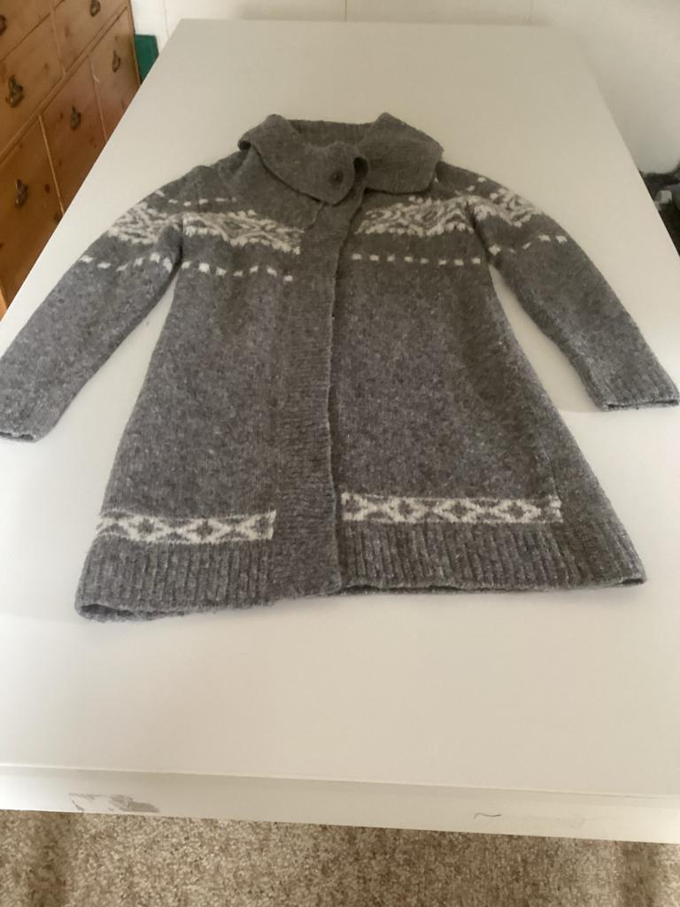 Lang Damesvest McGregor Maat 40 - Grijs met Patroon, Ophalen of Verzenden, Gedragen, Maat 38/40 (M), Grijs