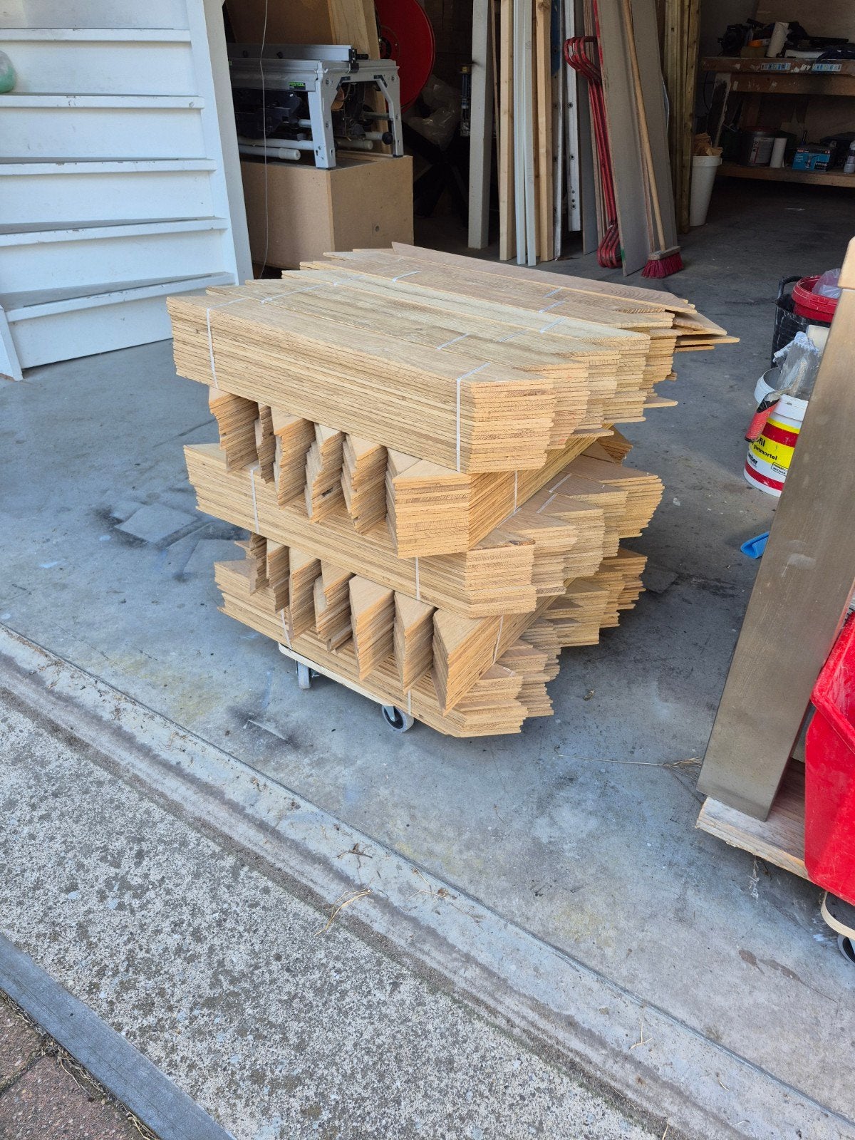 restpartij eiken Hongaarse punt 13,5 m2, Ophalen, Minder dan 25 mm, Eiken, Nieuw