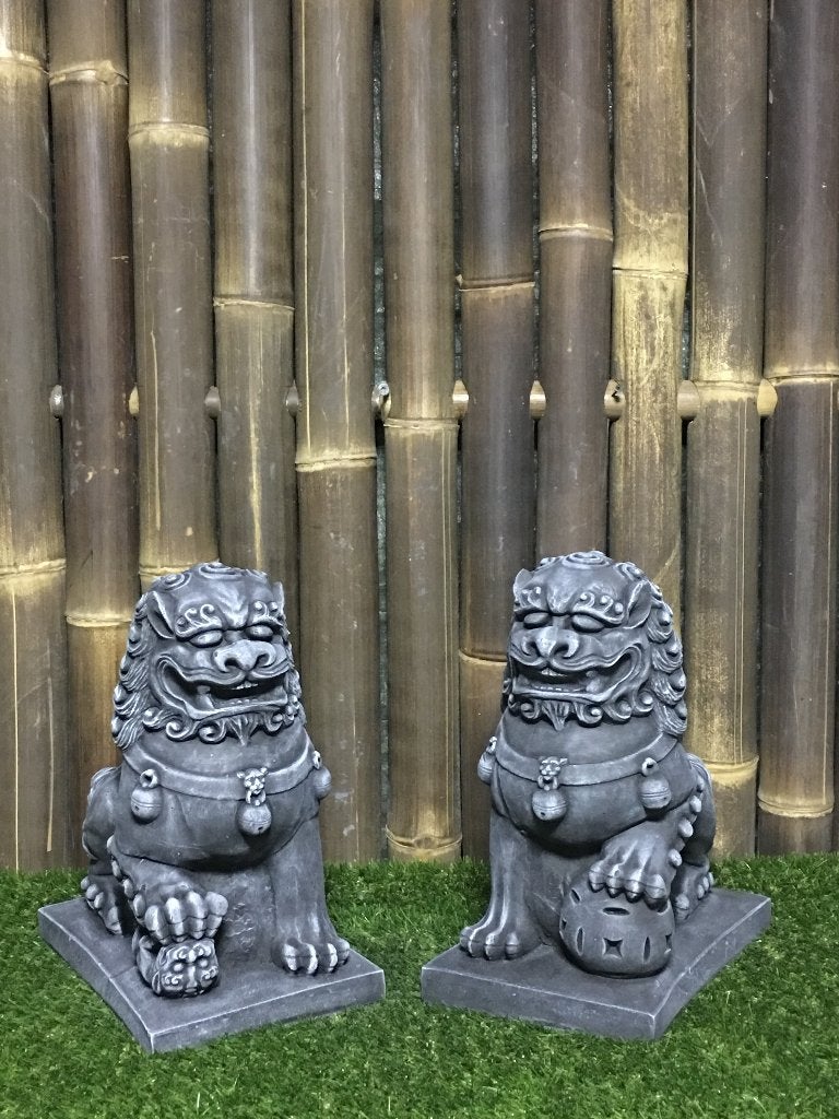 Set (2) Foo dogs / Tempel leeuwen, Ophalen, Nieuw, Beton, Overige typen