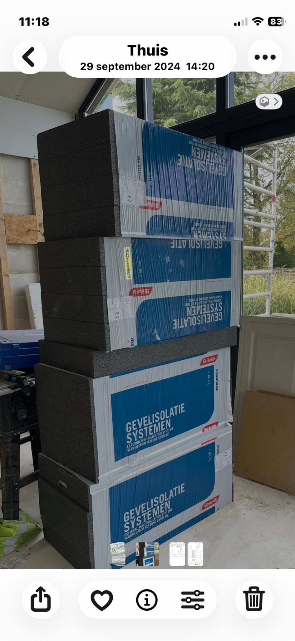 Strikotherm NEO 032 Nieuw 120mm isolatieplaten 6,5m2, Ophalen, 12 cm of meer, Nieuw, 5 tot 10 m²