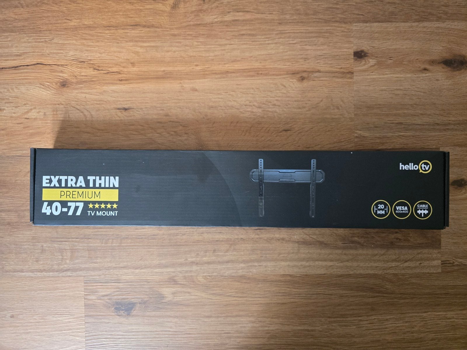 HelloTV Extra Thin Premium TV Muurbeugel (40-77 inch), Ophalen of Verzenden, Nieuw
