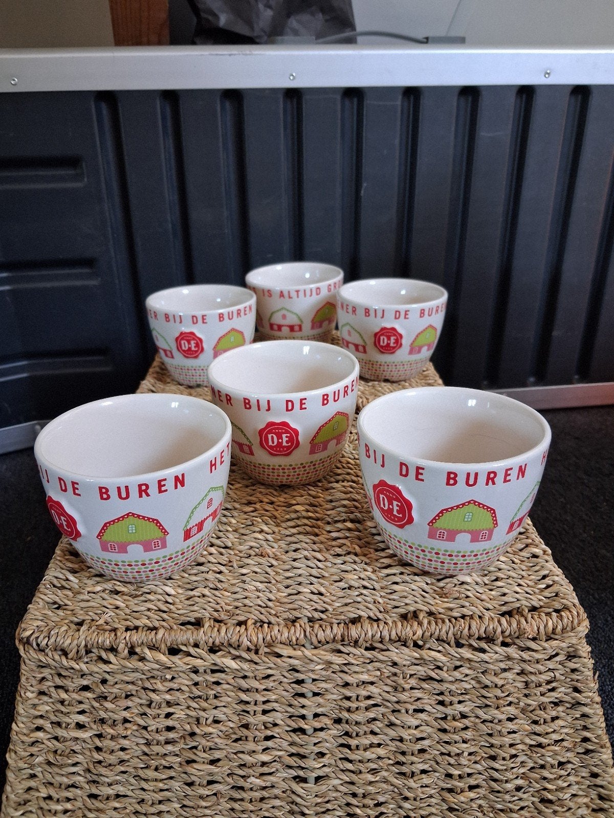 DE mokken - 9 stuks, 3,50 per stuk, Ophalen of Verzenden, Steen/keramiek, Wit, Overige merken