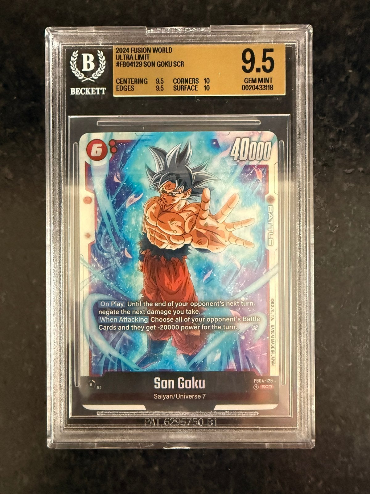 SON GOKU SCR FUSION WORLD 2024 (SLAB), Hobby en Vrije tijd, Verzamelkaartspellen | Overige, Ophalen of Verzenden, Nieuw, Losse kaart