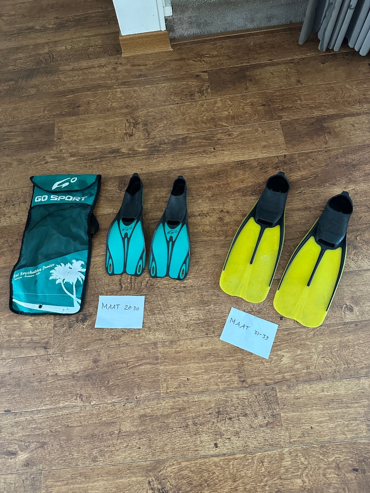 Zwemvliezen flippers kind maat 28-30 / maat 31-33, Ophalen of Verzenden, Zo goed als nieuw, Snorkelvinnen