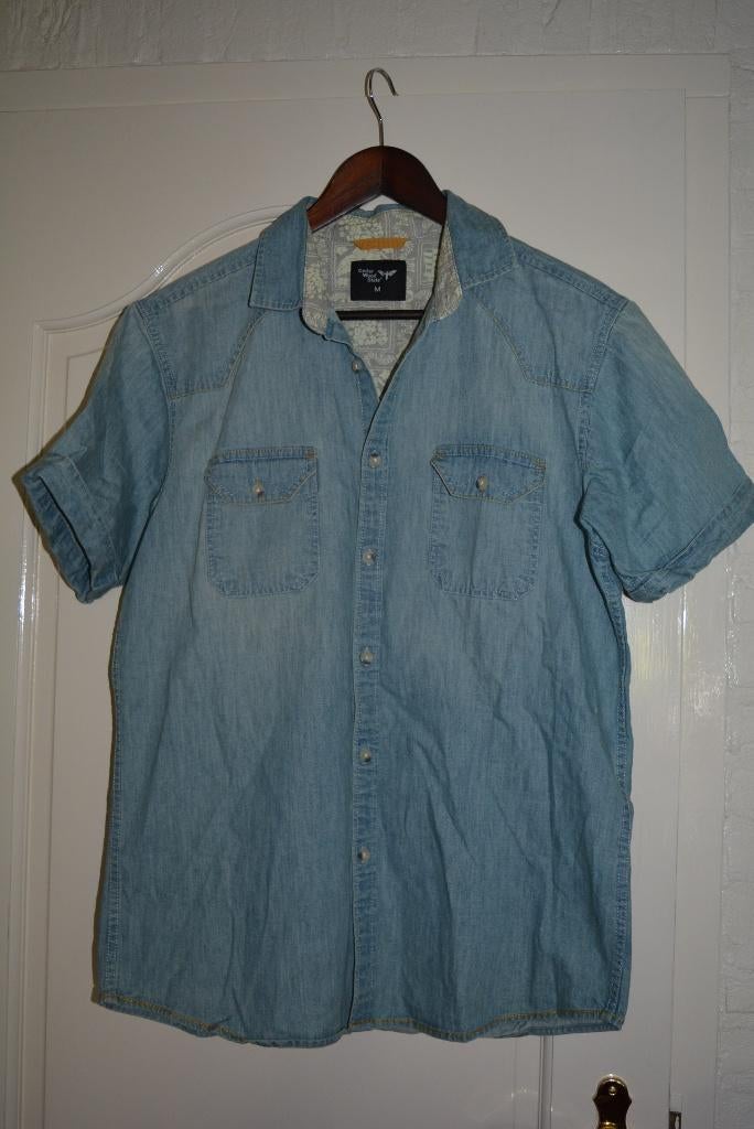 Cedar Wood State, stoer denim overhemd, maat M, Blauw, Cedar Wood State, Zo goed als nieuw, Halswijdte 39/40 (M)