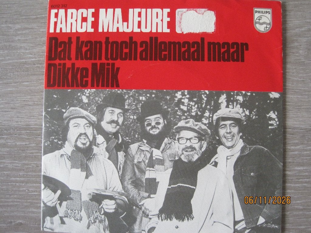 Farce Majeure  -  Dat kan toch allemaal maar, Gebruikt, Fotohoes, 7 inch, Single
