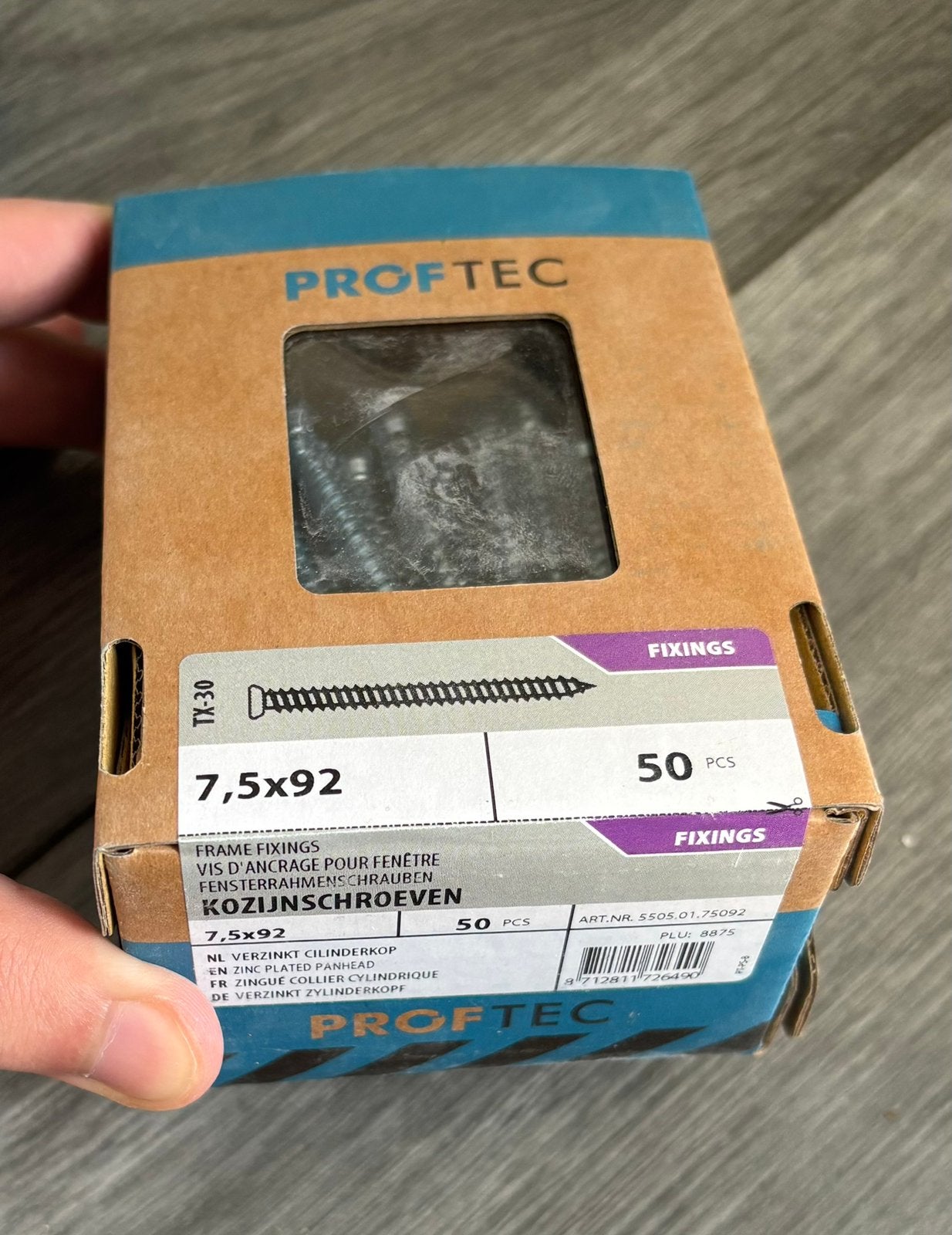 Proftec Kozijnschroeven TX30 7,5 x 92 mm – 30 stuks, Verzenden, Nieuw, Schroeven