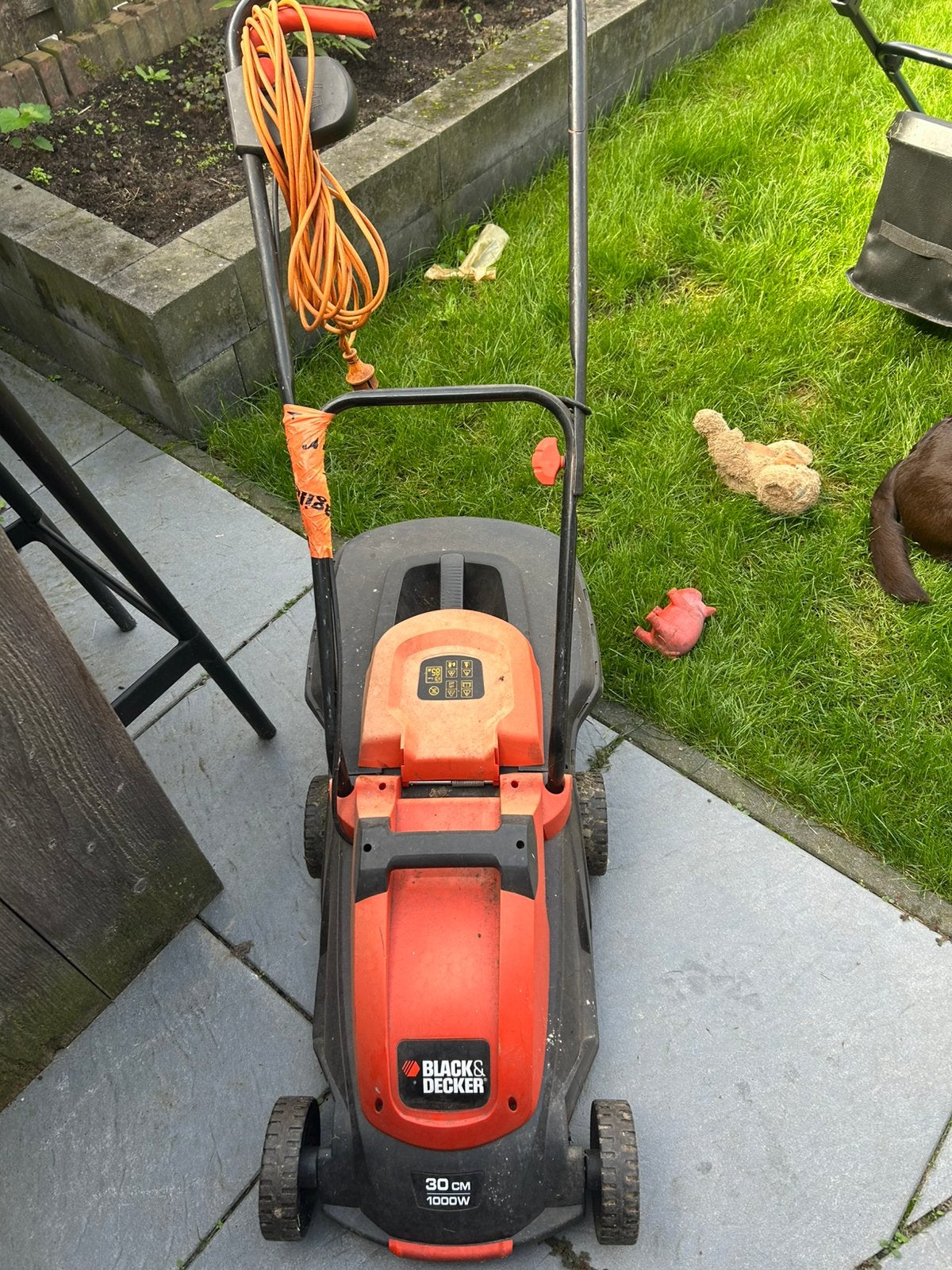 Elektrische grasmaaier B& D, Ophalen, Gebruikt, Elektrische grasmaaier, Opvangbak