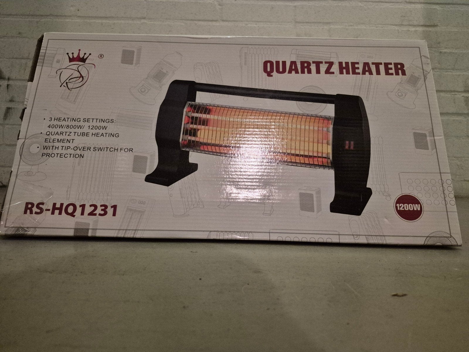RS-HQ1231 Quartz Heater - 3 verwarmingsstanden, Ophalen of Verzenden, Nieuw, 800 watt of meer, Overige typen