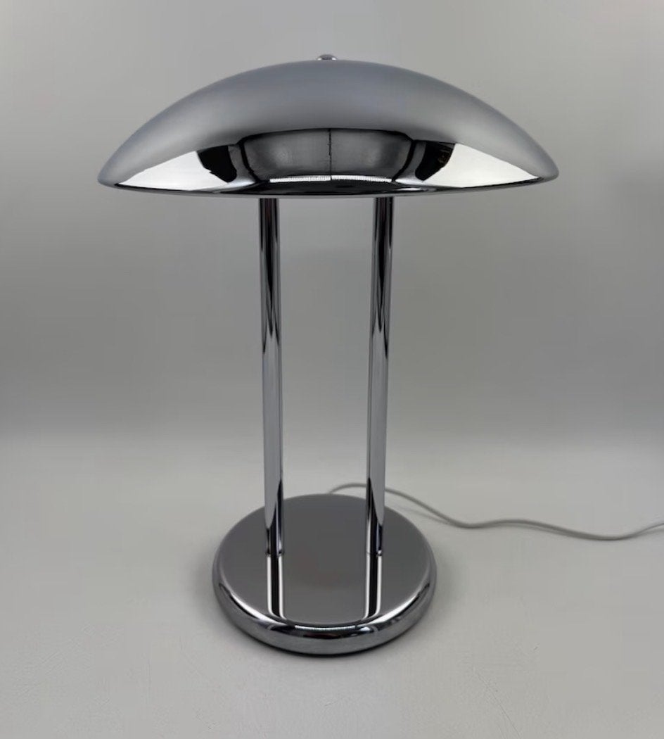 Vintage Ikea Chromen Tafellamp by Robert Sonneman, Ophalen, Zo goed als nieuw, Metaal