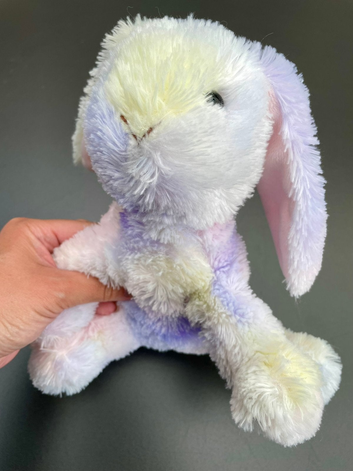 TE KOOP: zachte regenboog konijnen knuffel 25 cm ZGAN, Ophalen of Verzenden, Zo goed als nieuw, Konijn, Middelgroot (20 tot 80 cm)