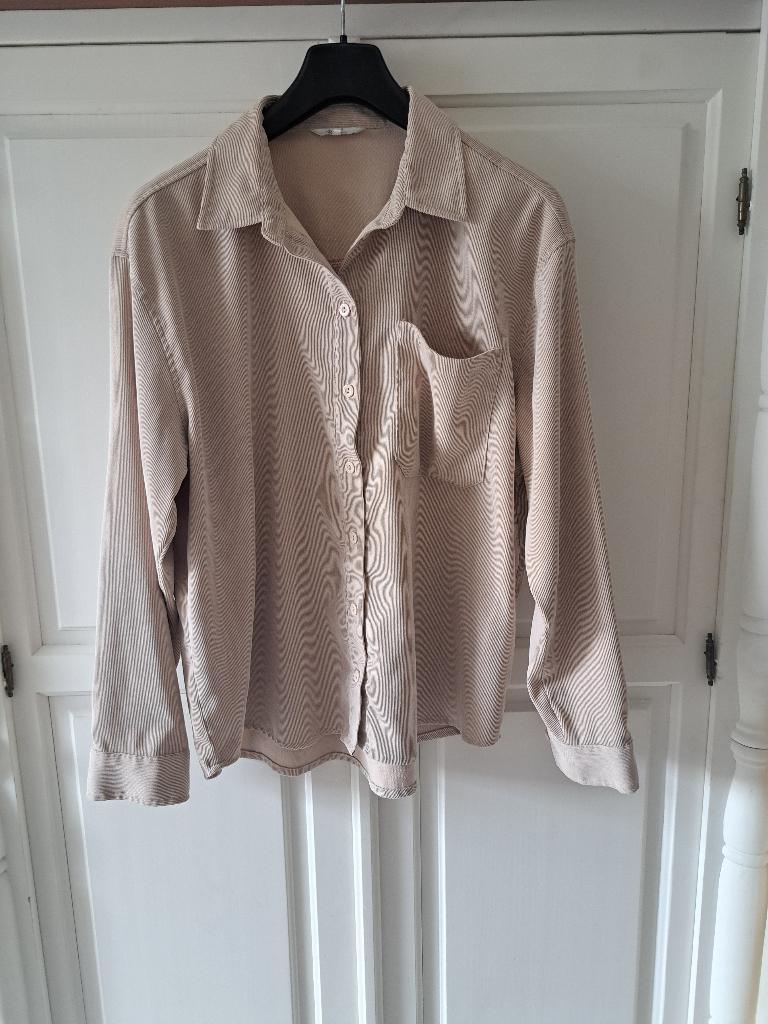riblook blouse (Bien Blue) XL, Kleding | Dames, Beige, Maat 46/48 (XL) of groter, Ophalen of Verzenden, Gedragen