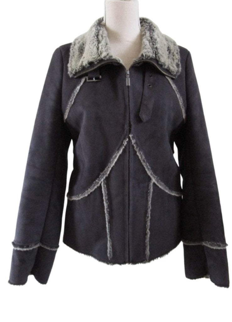 Claudia Strater Maura 38 (imitatie) lammy coat jas, Kleding | Dames, Jassen | Winter, Maat 38/40 (M), Zwart, Ophalen of Verzenden