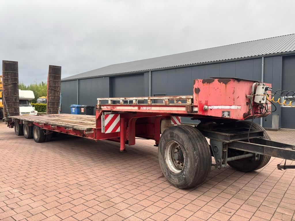 Robuuste 3-assige dieplader met oprijplaten, Auto diversen, Aanhangers en Bagagewagens, Ophalen, Gebruikt