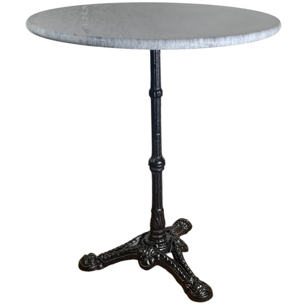 Marmeren Franse tafel gietijzer tafelonderstel Ø 60 x 72 cm, Ophalen of Verzenden, Nieuw