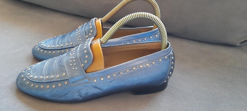 Toral blue metallic loafers maat 38, Instappers, Zo goed als nieuw, Toral, Verzenden