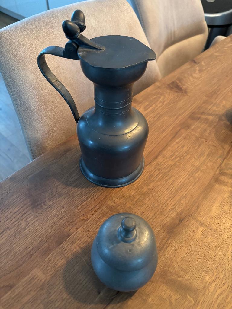 Tinnen kannen set., Antiek en Kunst, Ophalen