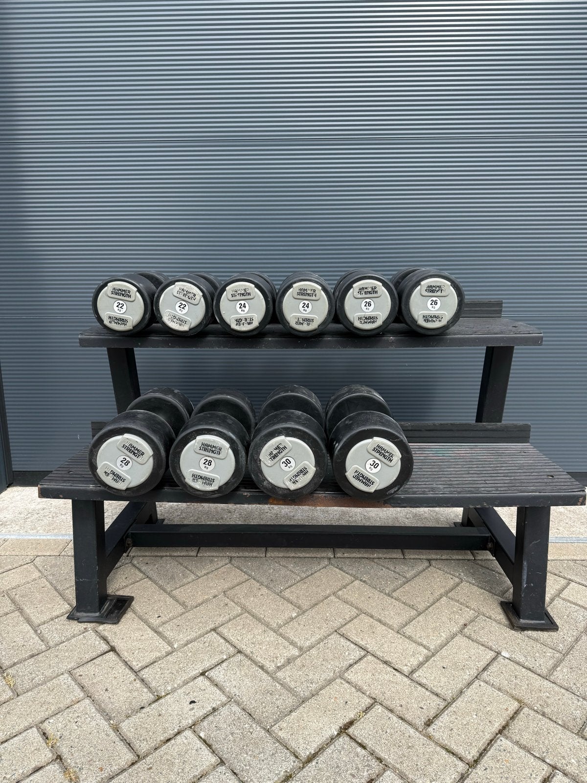 Dumbbell set 22-30 kg (wordt verkocht zonder rek), Ophalen, Gebruikt, Armen, Dumbbell