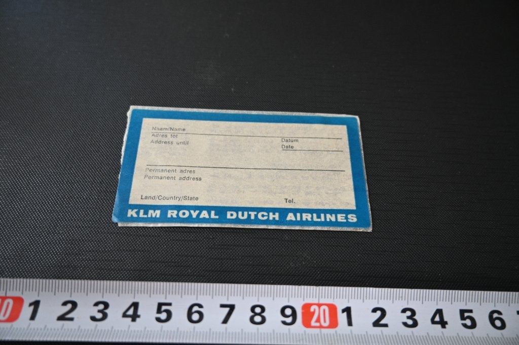 sticker label etiket KLM royal dutch airlines, Ophalen of Verzenden, Zo goed als nieuw