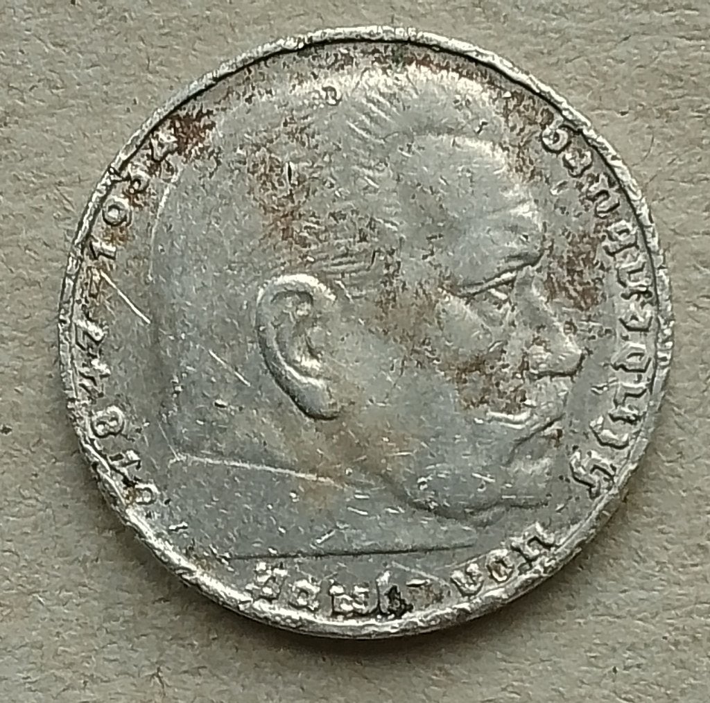 Duitsland, 2 reichsmark 1936 D, Ophalen of Verzenden, Duitsland, Losse munt, Zilver