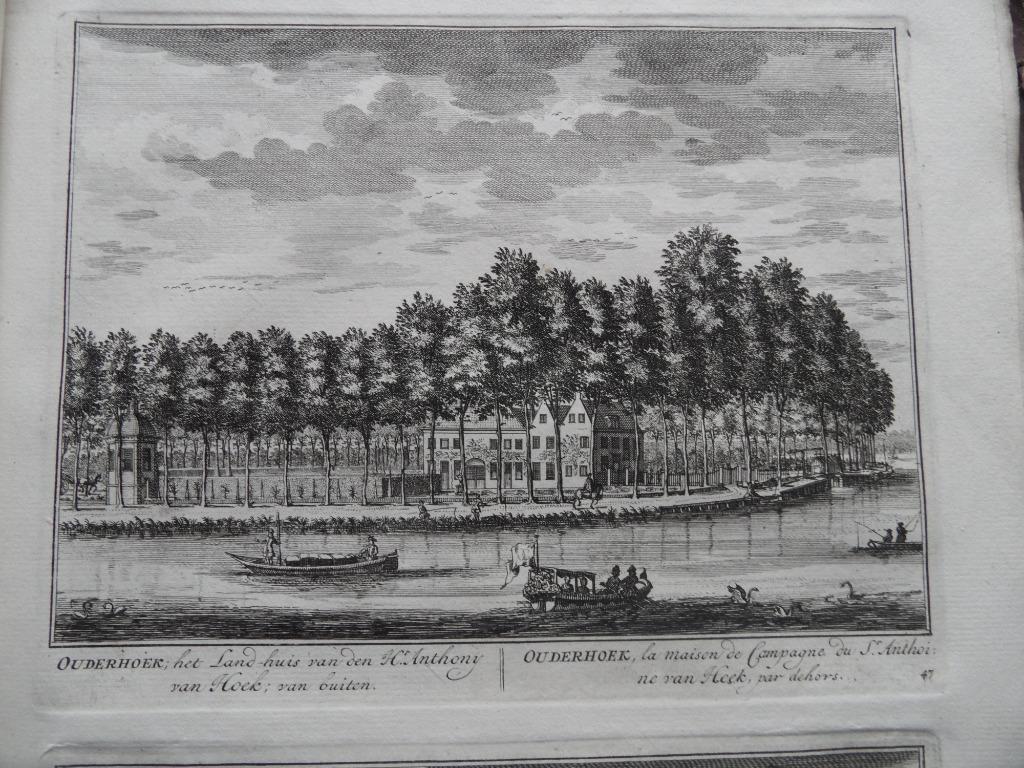 47 Nieuwersluis Huis Ouderhoek Kopergravure 1719, Ophalen of Verzenden