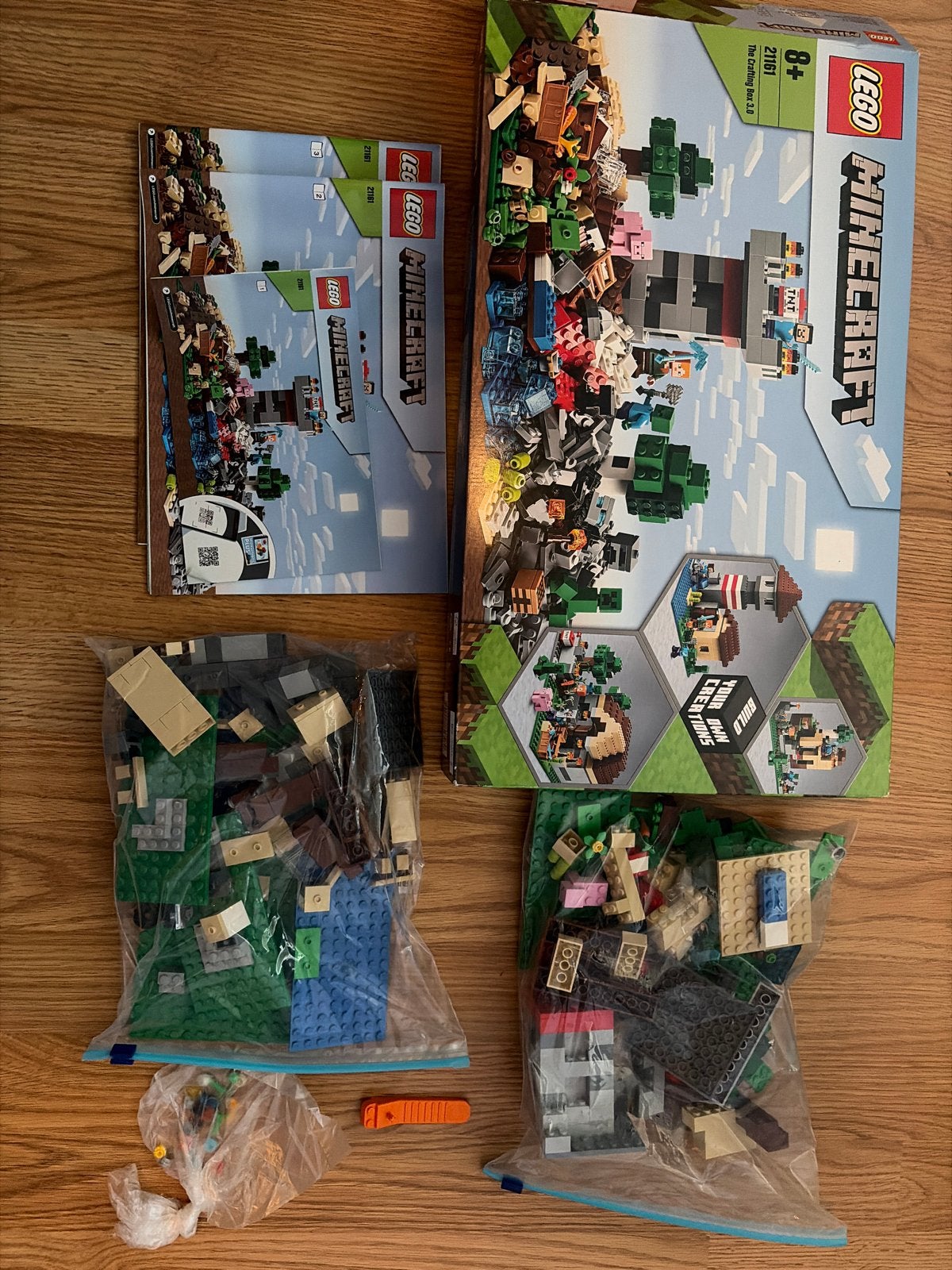 100% compleet LEGO Minecraft The Crafting Box 2.0 (21161), Kinderen en Baby's, Gebruikt, Verzenden, Minecraft, Lego