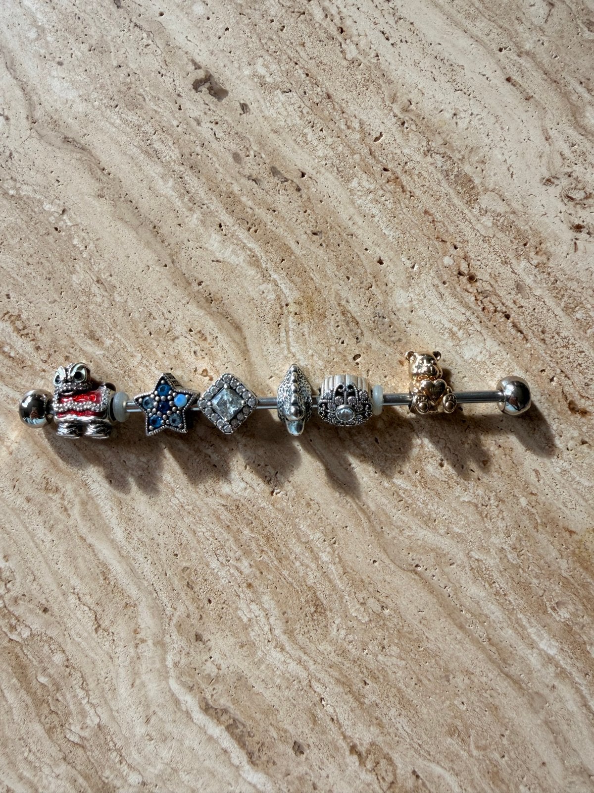 Originele Pandora bedels - zilver, goud, zgan, Pandora, Ophalen of Verzenden, Zo goed als nieuw, 4 bedels of meer