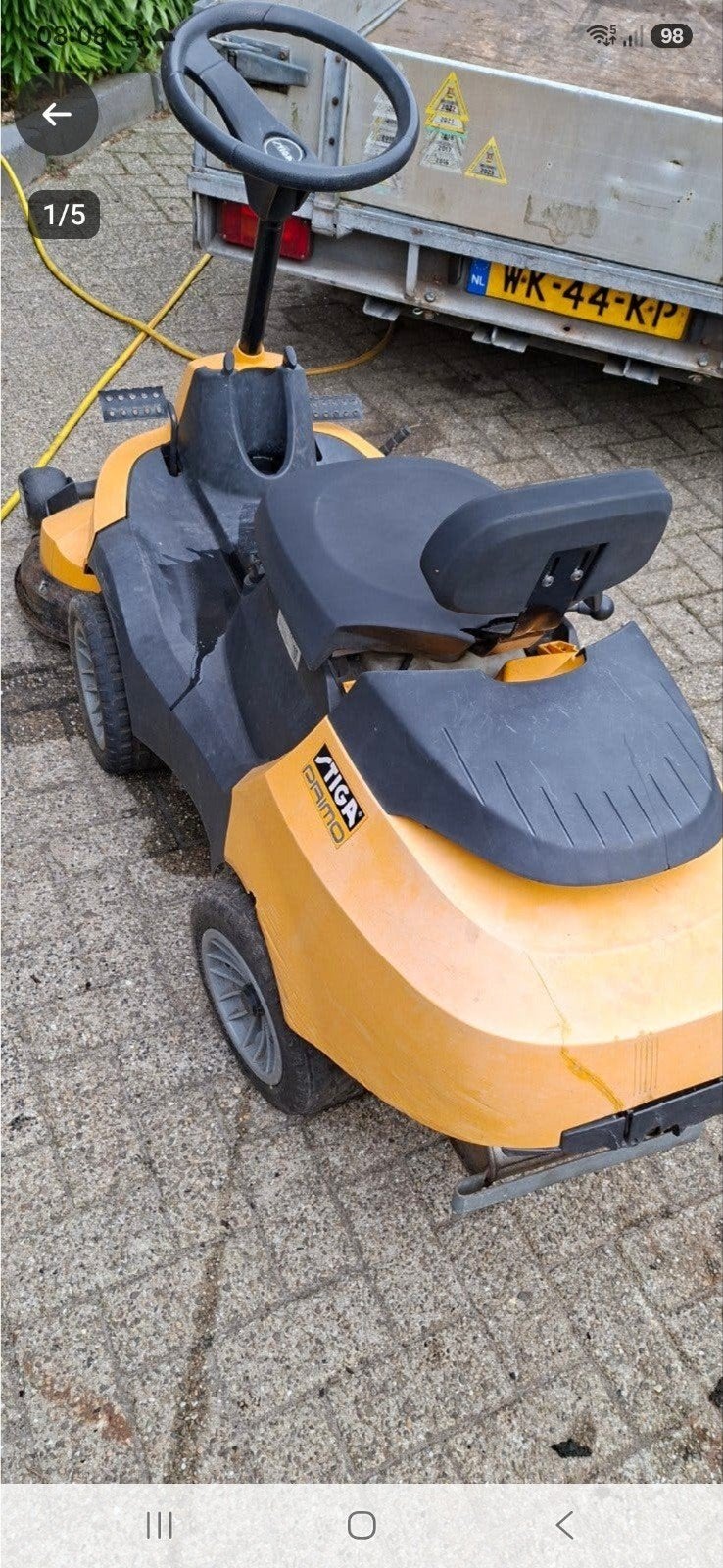 stiga Primo zitmaaier opknapper, Tuin en Terras, Ophalen, Gebruikt, Stiga