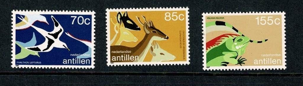 Nederlandse Antillen : 1987 - Fauna - NVPH 879 t/m 881, Verzenden, Postfris