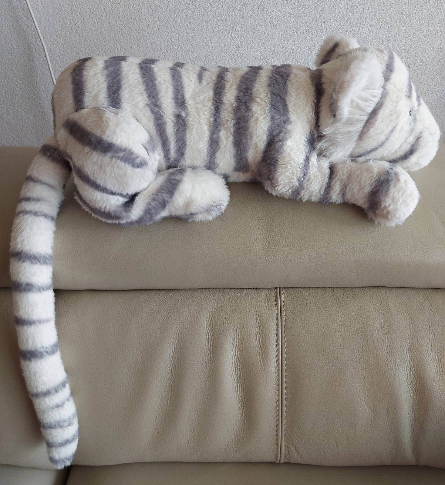 Mooie Grote Witte Tijger Knuffel, Ophalen of Verzenden, Zo goed als nieuw, Overige typen