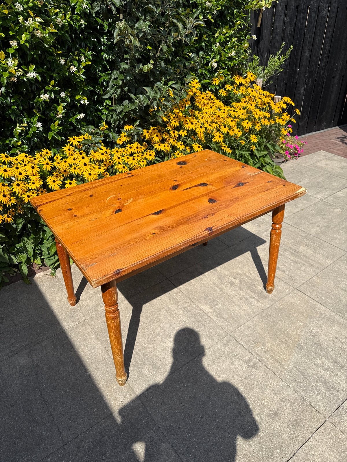 Vintage houten tafel, Ophalen