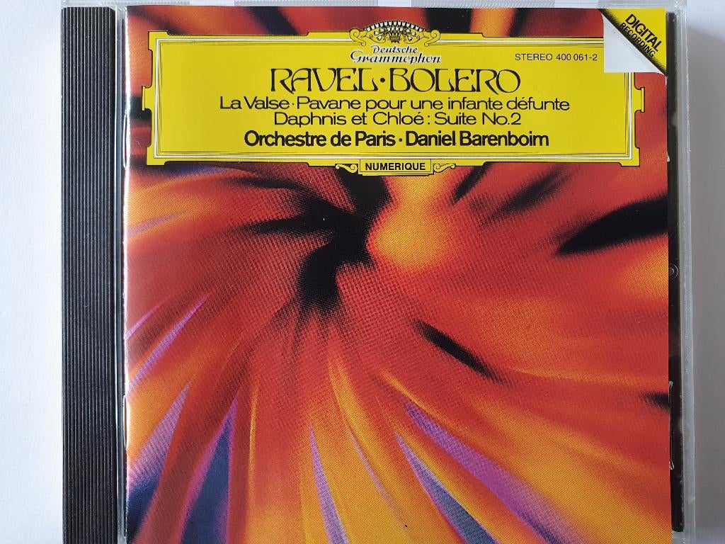 Ravel - Boléro - La Valse - Daphnis Chloé Pavane - Barenboim, Ophalen of Verzenden, Romantiek, Zo goed als nieuw, Orkest of Ballet